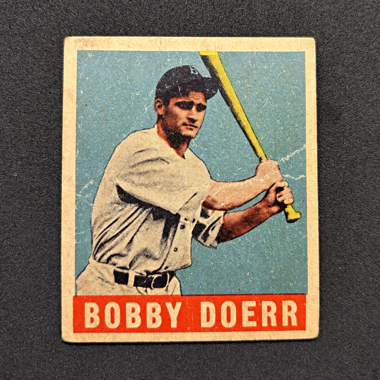1948-49 Leaf Bobby Doerr Boston Red Sox #83 Vintage Baseball Card