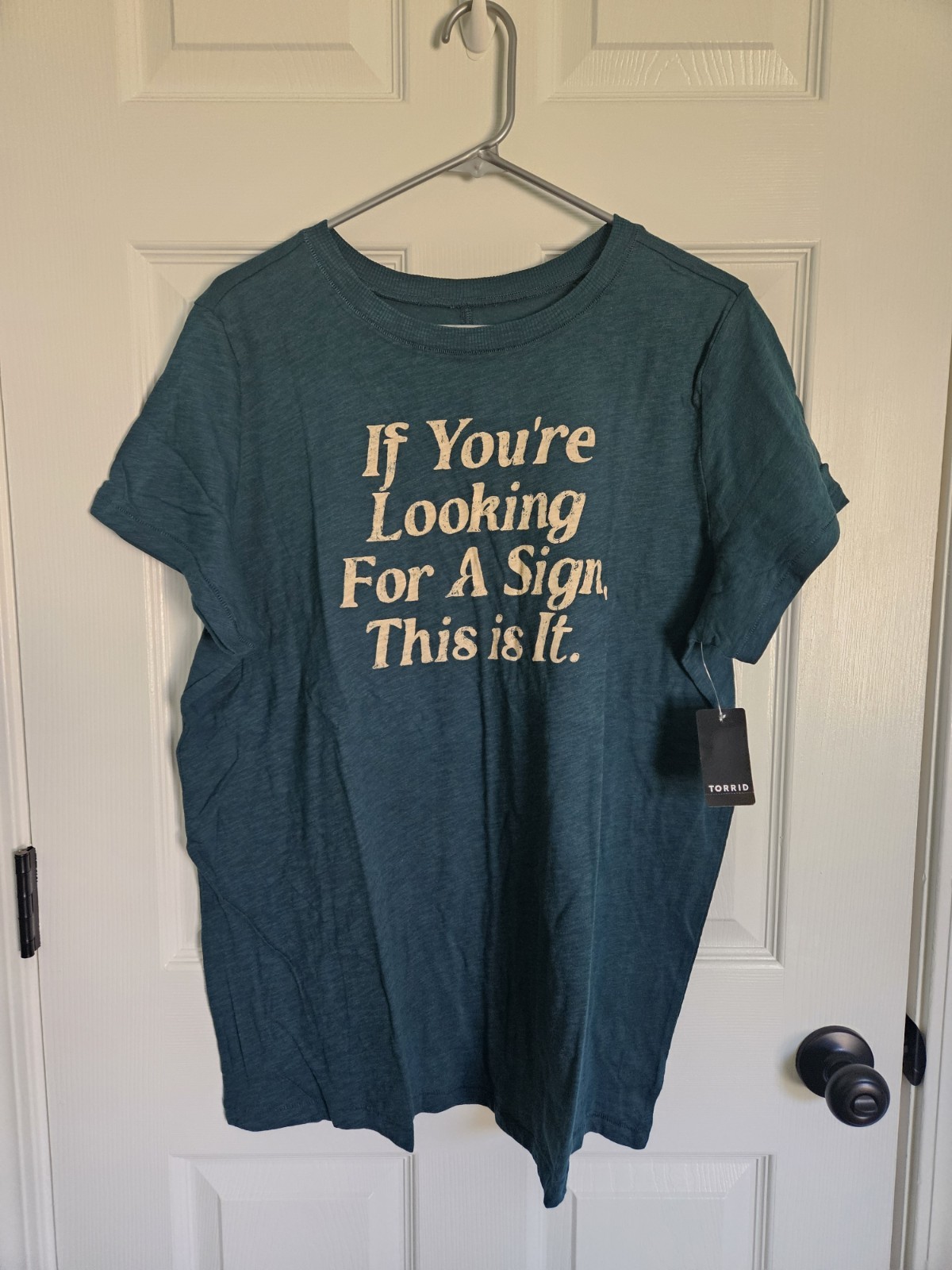 NWT TORRID LOOKING FOR A SIGN VINTAGE HERITAGE TEAL T-SHIRT SIZE 2x