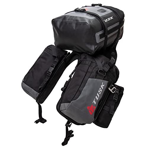 TUSK Excursion Rackless ADV Motorcycle Luggage w/Small Duffel & Bottle Holders TUSK Excursion Rackless ADV Motorcycle Luggage w/Small Duffel & Bottle Holders