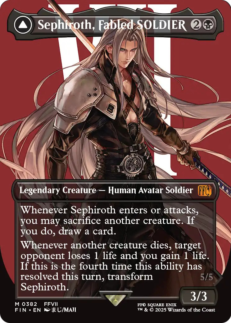 x1 Sephiroth, Fabled SOLDIER // Sephiroth, One-Winged Angel FIN MTG 382 1x x1 Sephiroth, Fabled SOLDIER // Sephiroth, One-Winged Angel FIN MTG 382 1x