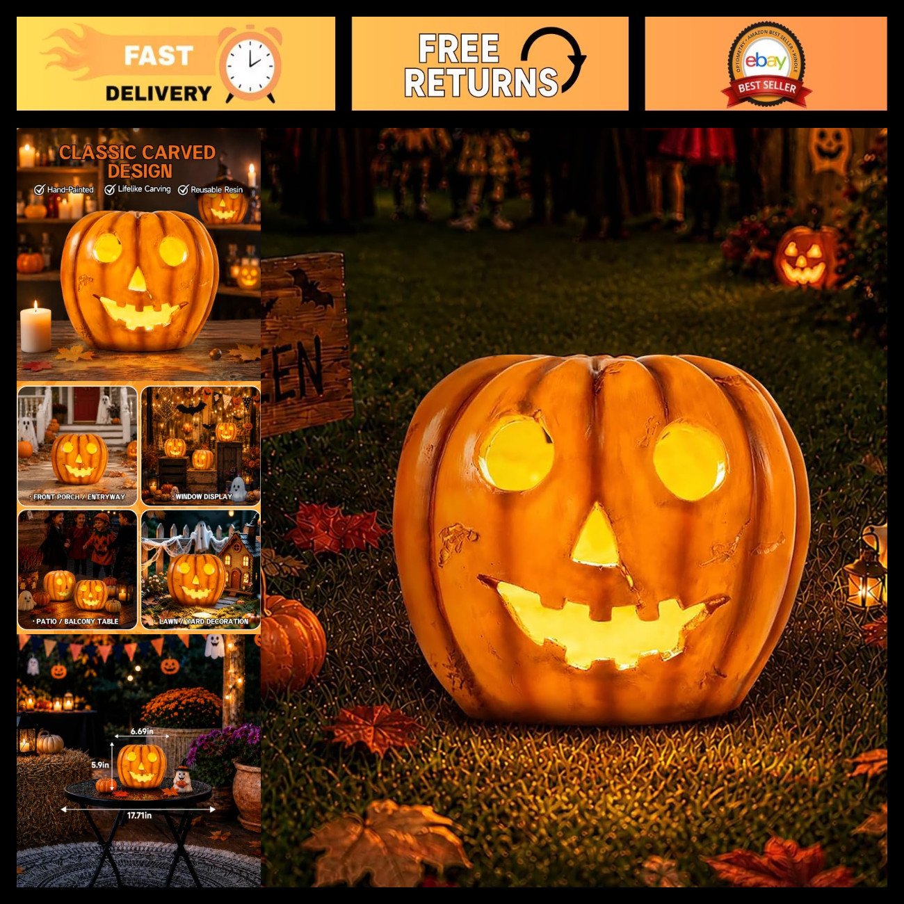 Outdoor Solar Lanterns for Halloween Decorations - Weatherproof LED Lights Outdoor Solar Lanterns for Halloween Decorations - Weatherproof LED Lights