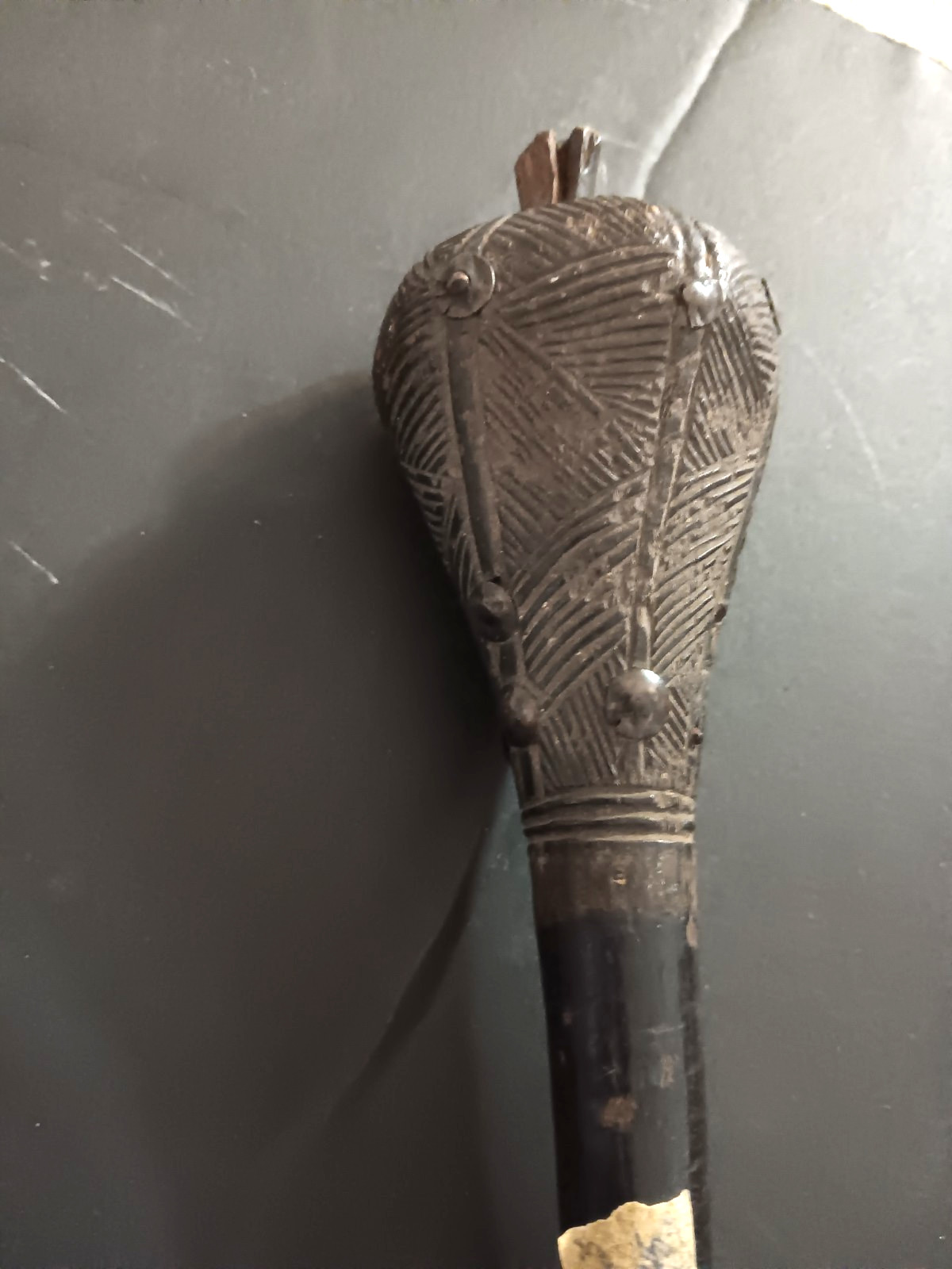 Antique African War Club Chowke KNOBKERRIE ANGOLA  SONGYE TRIBE