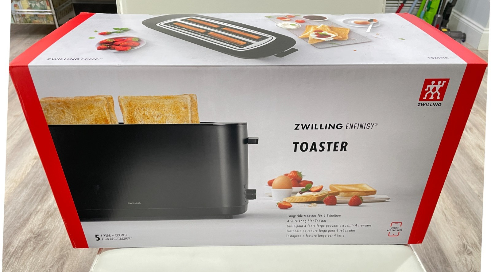 ZWILLING Enfinigy 2 Long Slot Toaster 4 Slices, Wide 1.5\ ZWILLING Enfinigy 2 Long Slot Toaster 4 Slices, Wide 1.5\