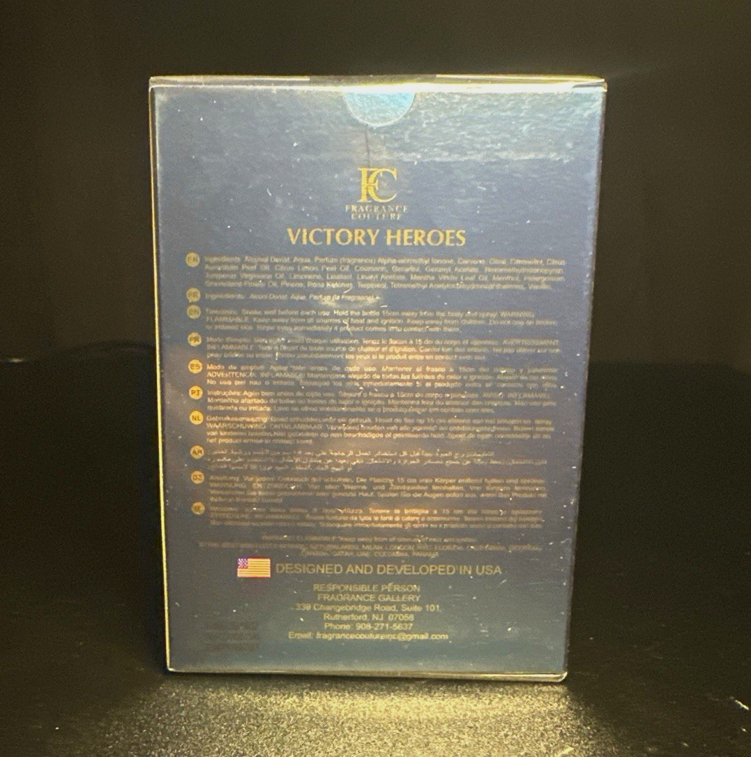 FC Fragrance Couture Victory Heroes for Men Eau de Parfum Spray, 3.4 fl oz