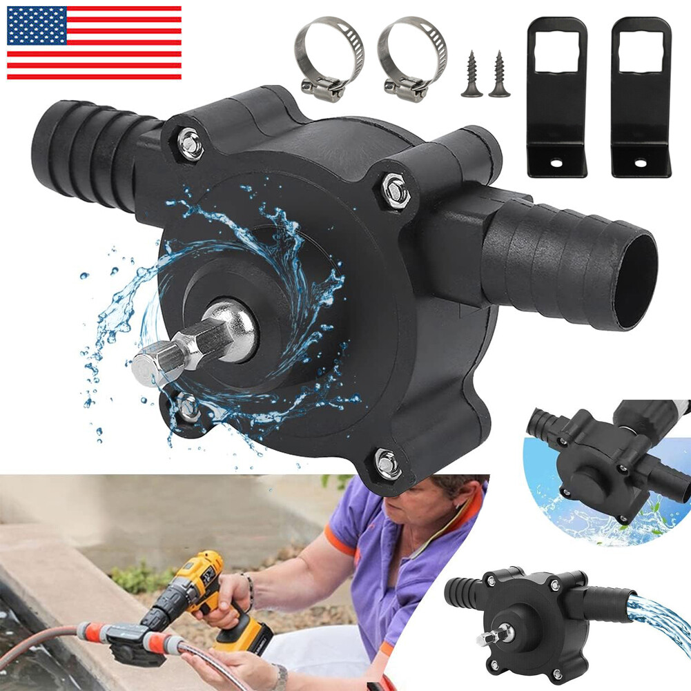 Electric Hand Drill Drive Self Priming Water Pump Oil Fluid Transfer Pumps USA