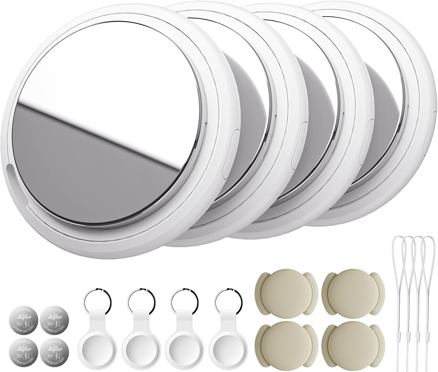 4 Pack Air-Tag NEW for iPhone iPad MX532AM/A air tag White with 1 extra battery. 4 Pack Air-Tag NEW for iPhone iPad MX532AM/A air tag White with 1 extra battery.