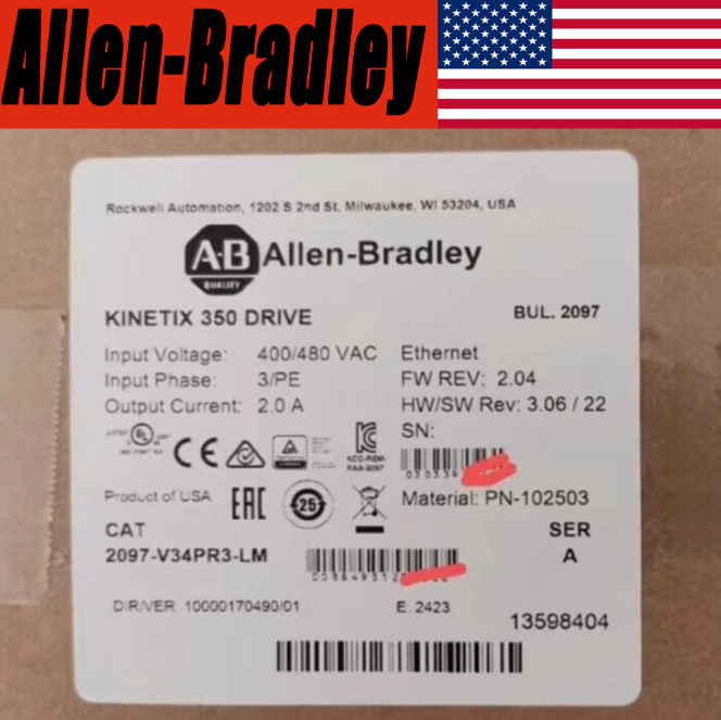 New Factory Sealed 2097-V34PR3-LM /A Kinetix 350 Servo Driver AB 2097-V34PR3-LM