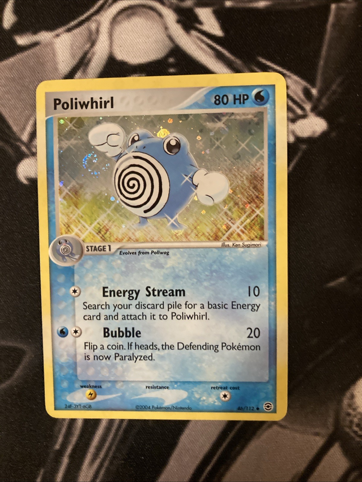 Poliwhirl EX Fire Red & Leaf Green Pokémon TCG Holo Card 46/112 NM Poliwhirl EX Fire Red & Leaf Green Pokémon TCG Holo Card 46/112 NM