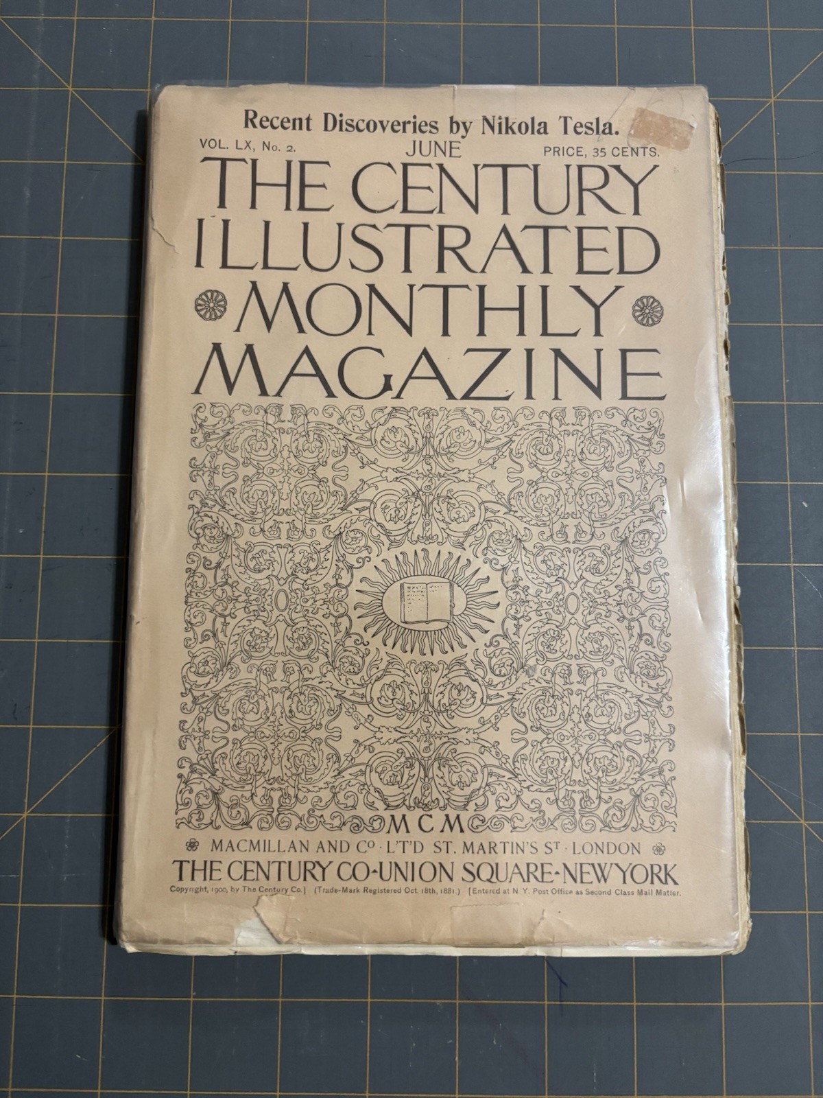 The Century Illustrated Monthly Magazine June 1900 Vol LX No 2 Nikola Tesla The Century Illustrated Monthly Magazine June 1900 Vol LX No 2 Nikola Tesla