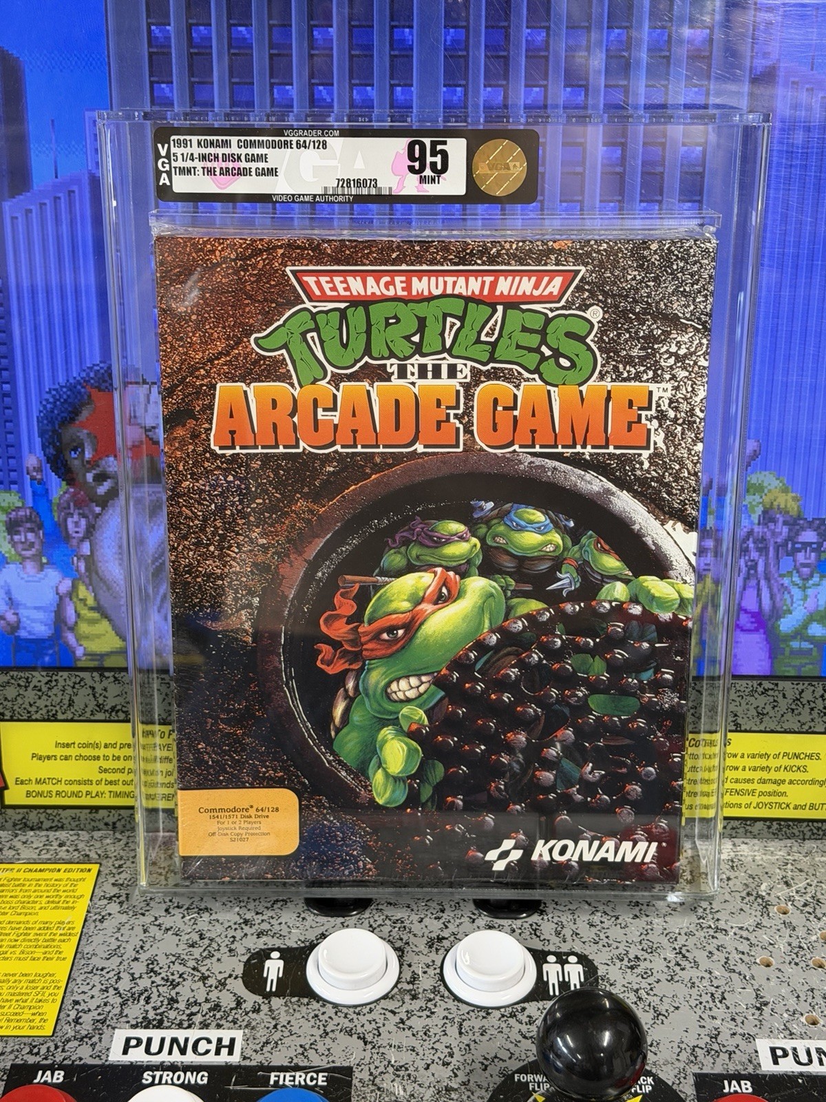1991 Commodore 64/128 Teenage Mutant Ninja Turtles TMNT Arcade BIG BOX VGA 95 MT
