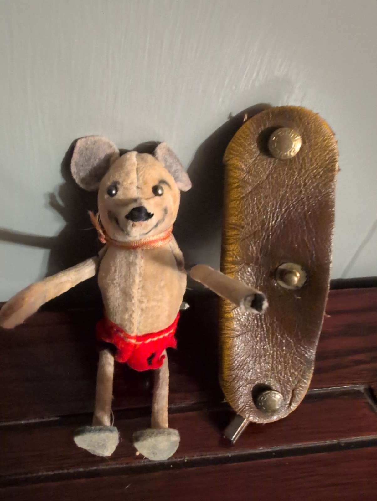 Antique Schuco Hopsa Mechanical Wind-Up Mouse 1930's Toy Germany Tested Works
