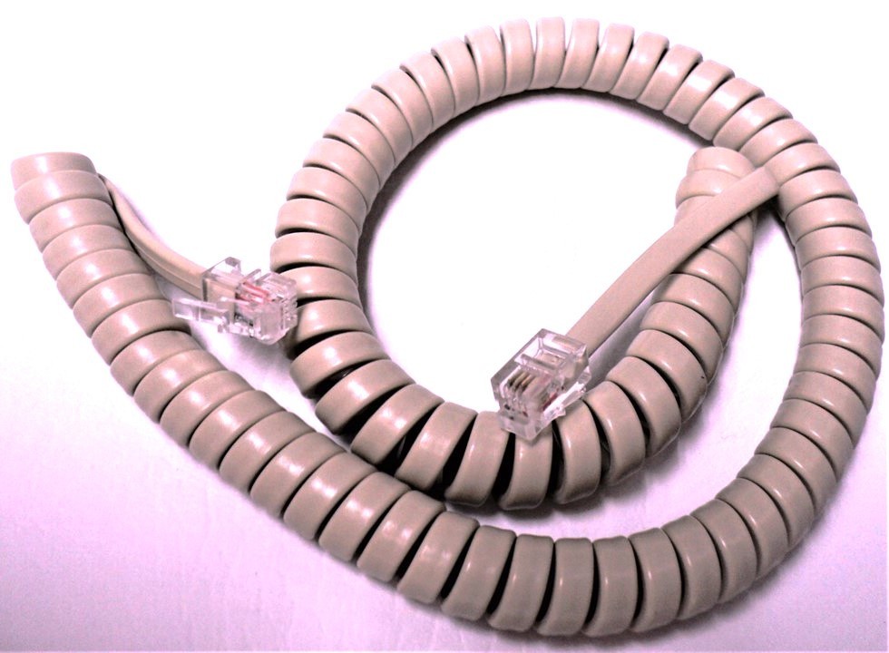 5-Pack Lot Scitec Hotel Phone Handset Cord Analog STC 2510D 2554W Ash 9Ft