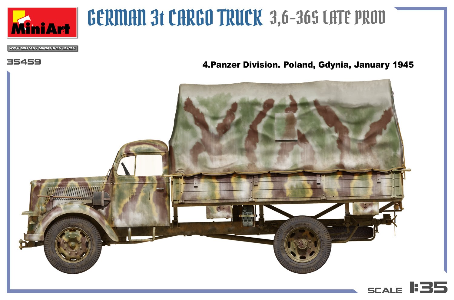 MiniArt 1/35 GERMAN 3t CARGO TRUCK 3.6-36S LATE PROD