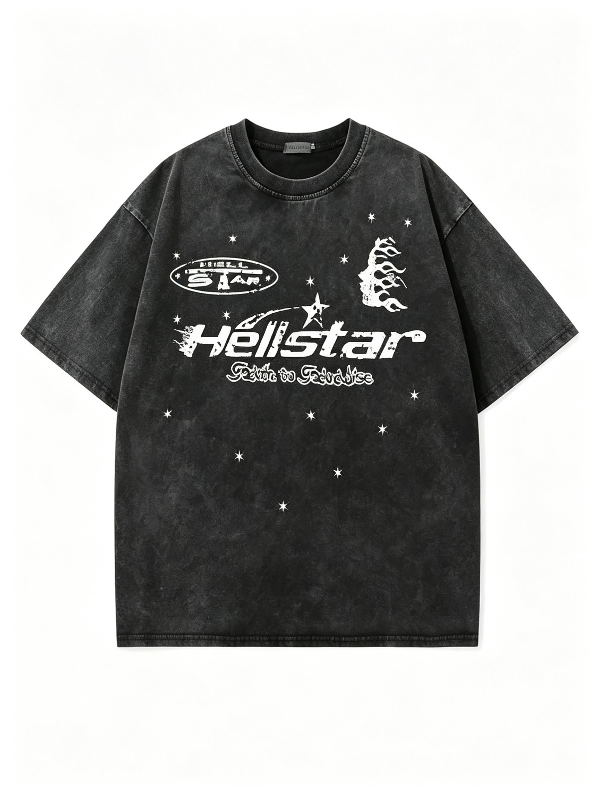 Hellstar Graphic Tee Vintage Washed Black Streetwear Unisex Casual T-Shirt Hellstar Graphic Tee Vintage Washed Black Streetwear Unisex Casual T-Shirt