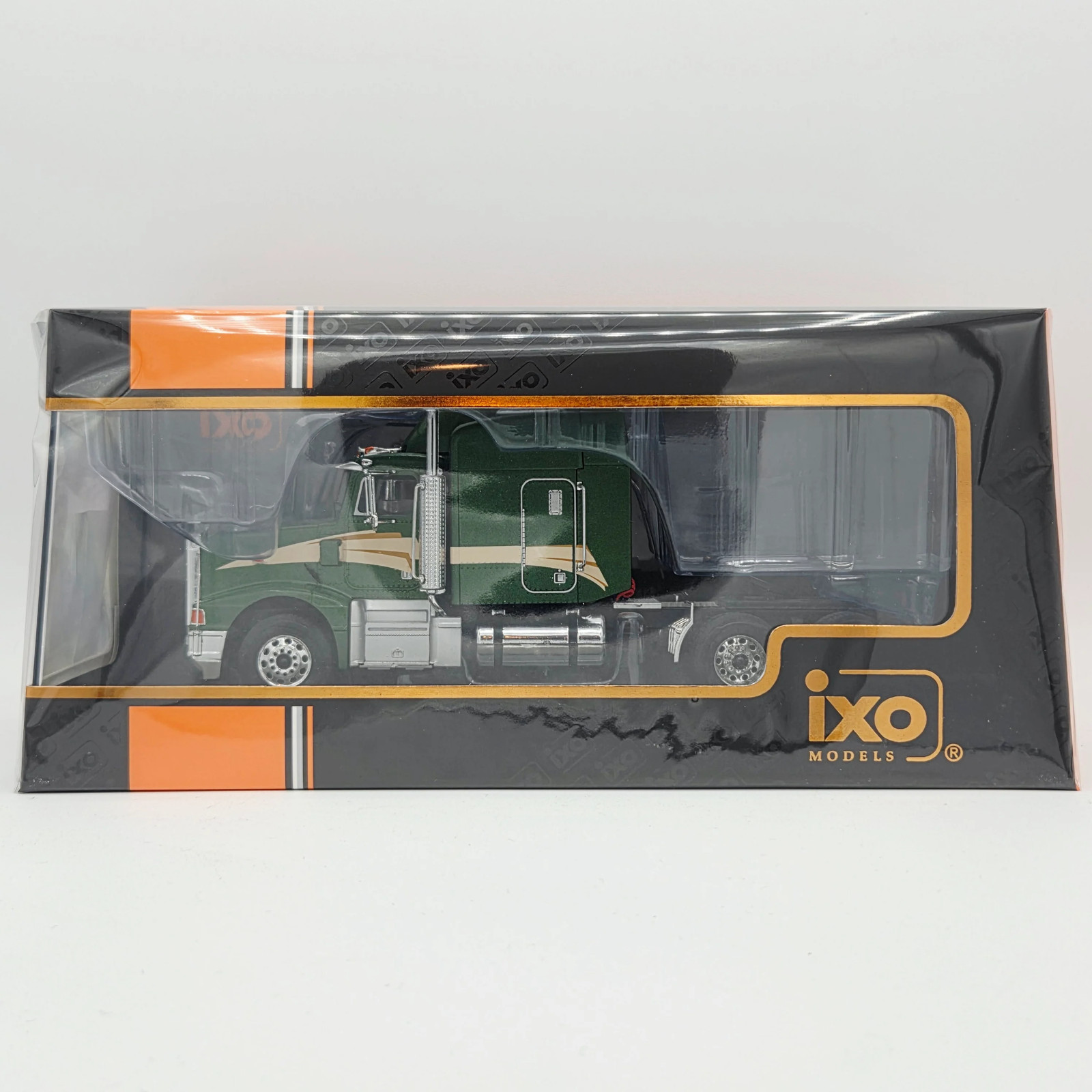 iXO Model Cars '98 Peterbilt 377 A/E Semi Truck Cab - 1:43 scale, Metallic