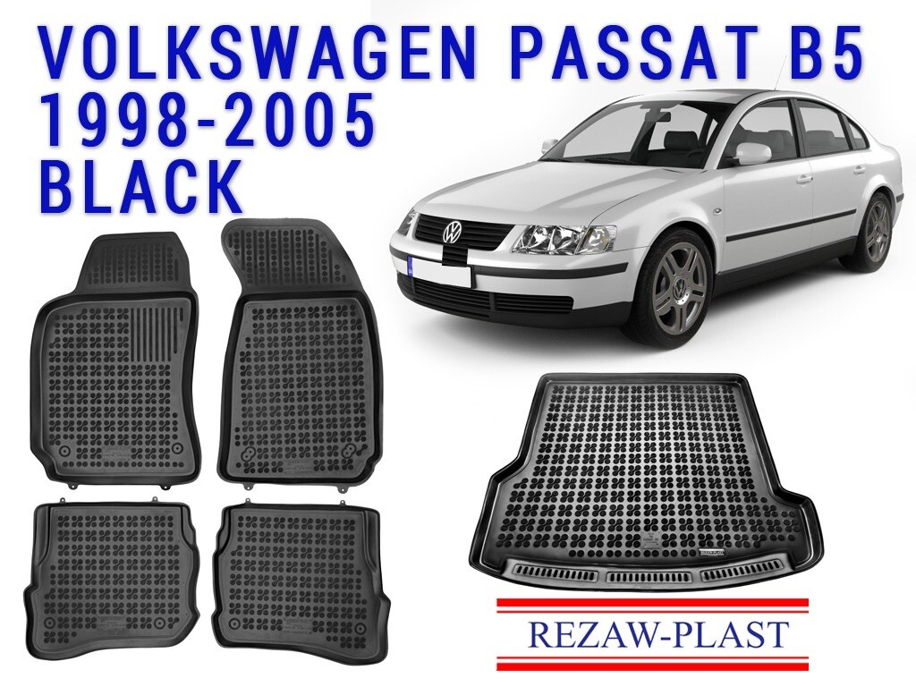 REZAWPLAST Floor Mats for Volkswagen Passat 1998-2005 Sedan Cargo Mat Black REZAWPLAST Floor Mats for Volkswagen Passat 1998-2005 Sedan Cargo Mat Black