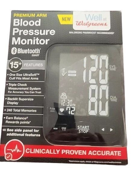 Walgreens Premium Arm Blood Pressure Monitor - WGNBPA-755BT Walgreens Premium Arm Blood Pressure Monitor - WGNBPA-755BT