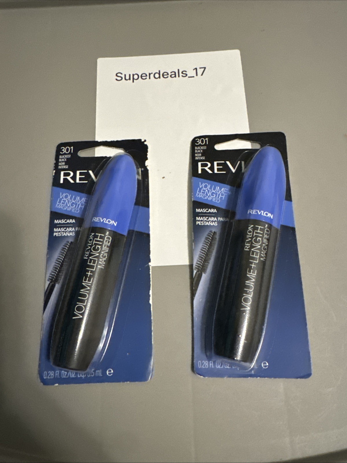 2 ,Revlon Volume + Length Magnified Mascara #301 Blackest Black - NEW/ SEALED