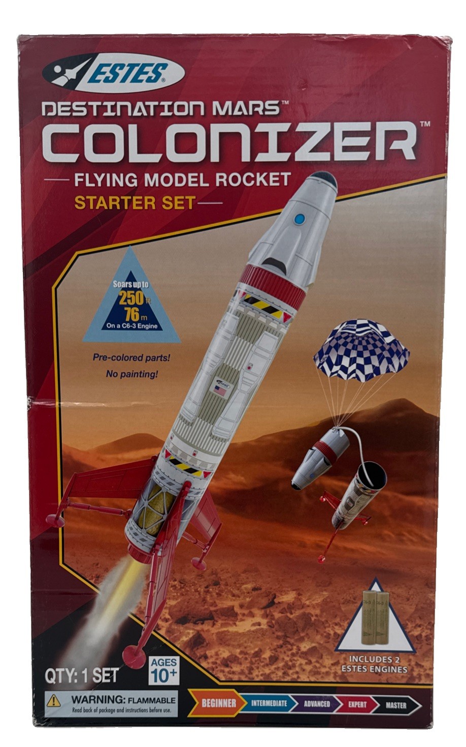 Estes Colonizer Model Rocket Starter Set, Beginner Skill Level, No Engines - NEW Estes Colonizer Model Rocket Starter Set, Beginner Skill Level, No Engines - NEW
