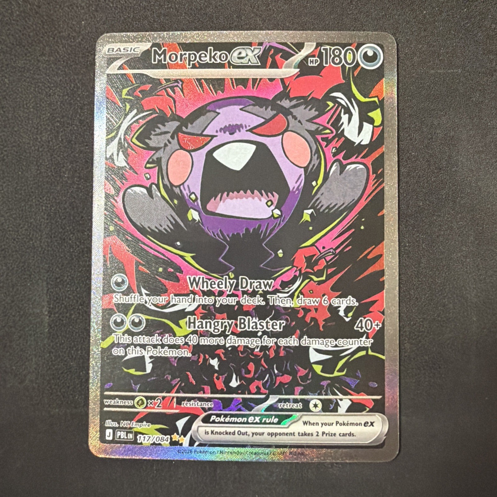 Pokemon Morpeko ex 117/084 Special Illustration Rare SIR Pitch Black NM Pokemon Morpeko ex 117/084 Special Illustration Rare SIR Pitch Black NM