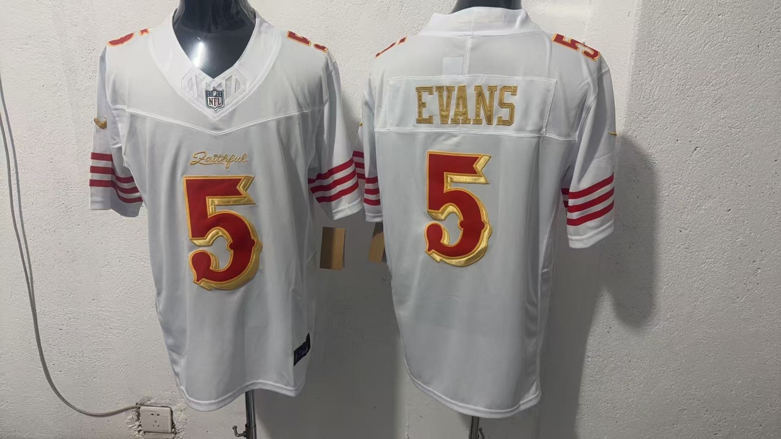 San Francco 49es Mike Evans Jersey #5 Scarlet 2026 Game Jersey Alll Size San Francco 49es Mike Evans Jersey #5 Scarlet 2026 Game Jersey Alll Size