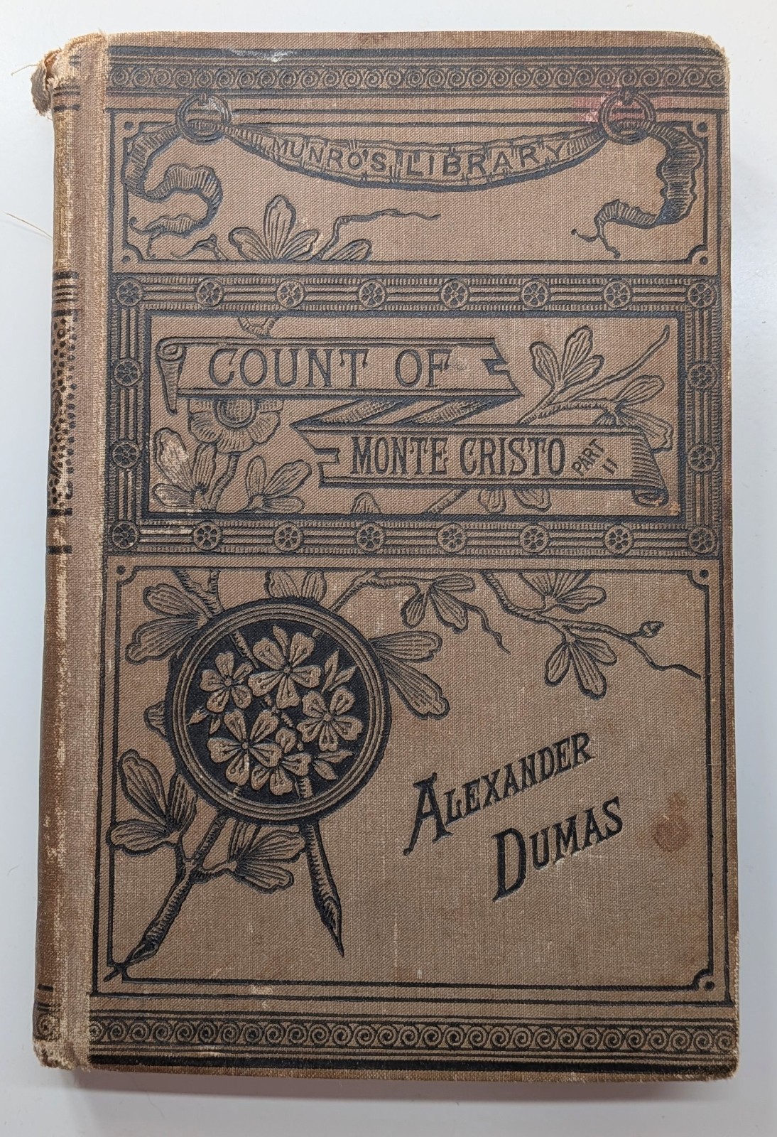 Antique Count Of Monte Cristo Book Hardcover Part 2 Alexandre Dumas