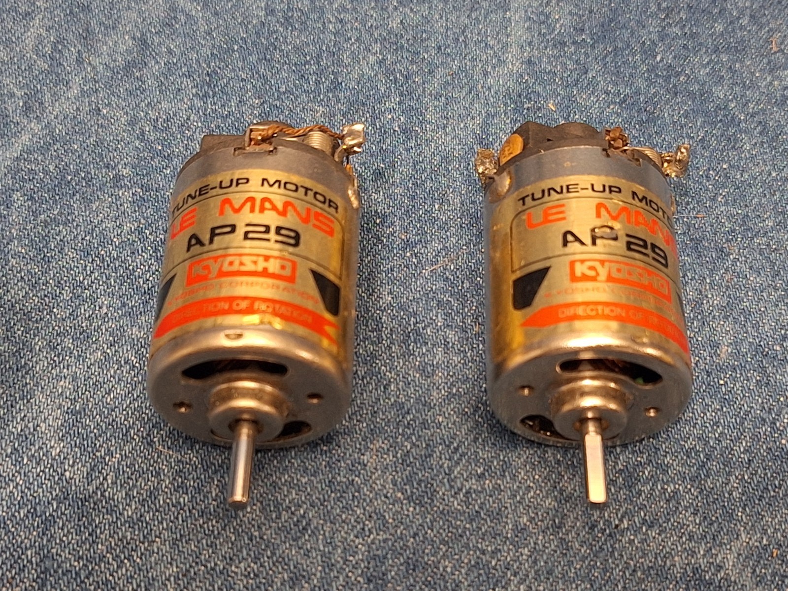 Pair of Kyosho Le Mans AP29, Vintage Rc Brushed Motor