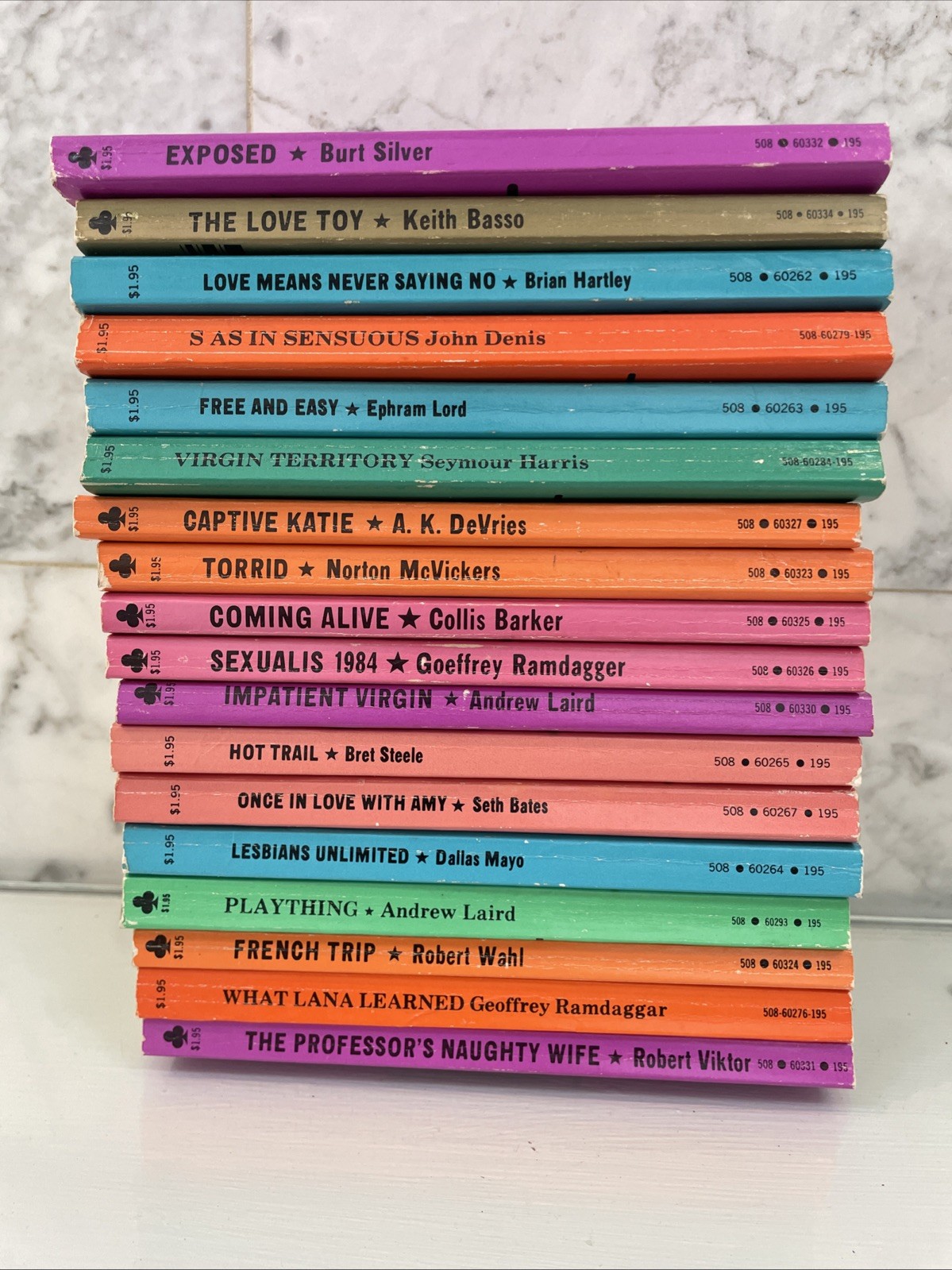Lot of 18 Vintage Sleaze Paperback Books 1950s–1970s Midwood SR