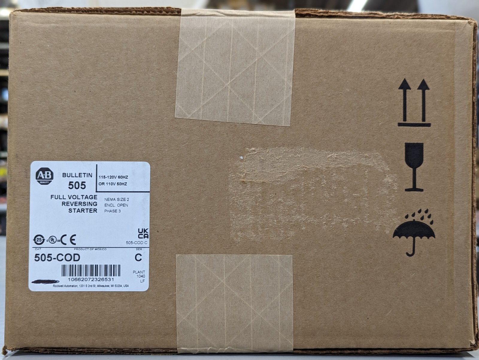 Allen Bradley 505-COD Size 2 Reversing Starter 45A 120V New In Box USA