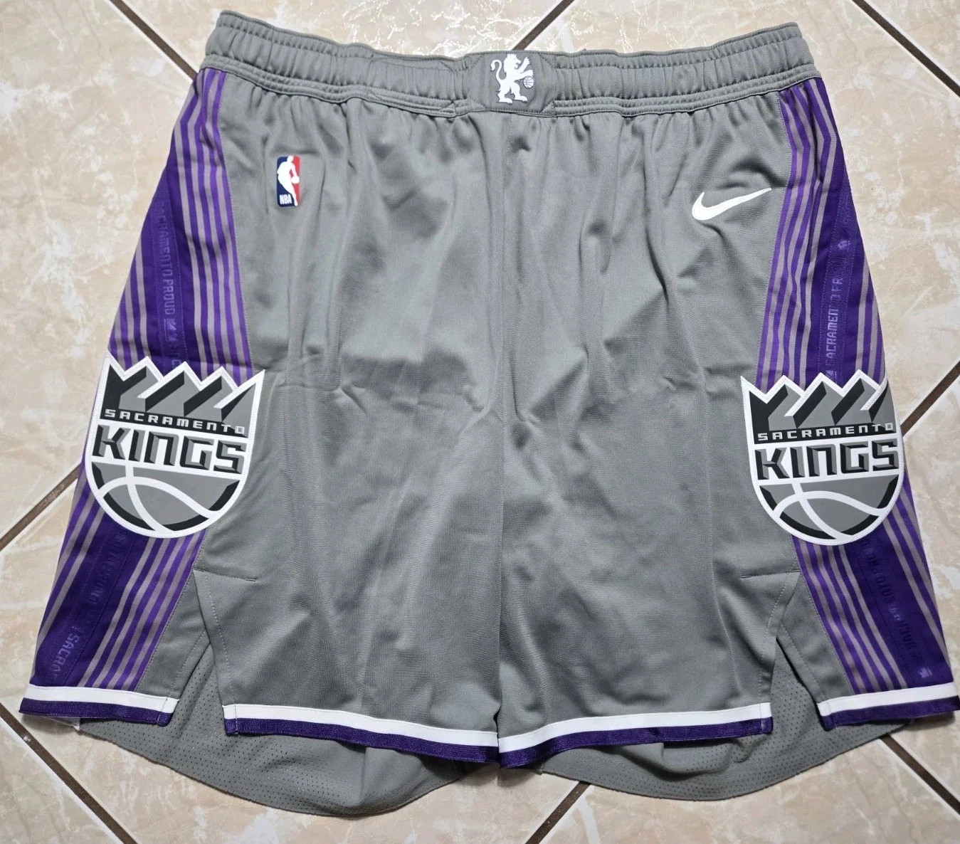 New Nike Sacramento Kings NBA Authentic Dri Fit ADV Game Shorts Size 46 2XL