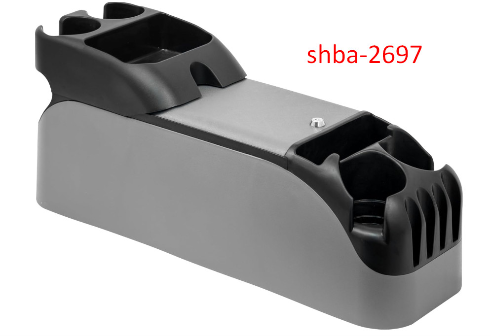 Center Console for Minivans, SUVs, Middle Van Console, Extra Cup Holders, Gray Center Console for Minivans, SUVs, Middle Van Console, Extra Cup Holders, Gray