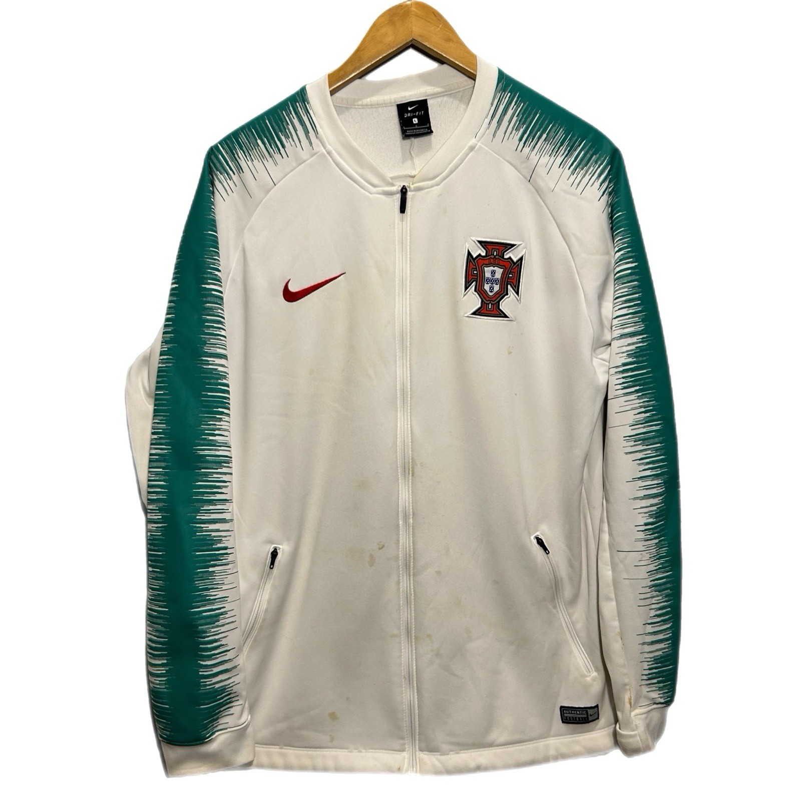 PORTUGAL NIKE 2018/2019 FOOTBALL SOCCER ANTHEM TRACK TOP SIZE Large 893593-102