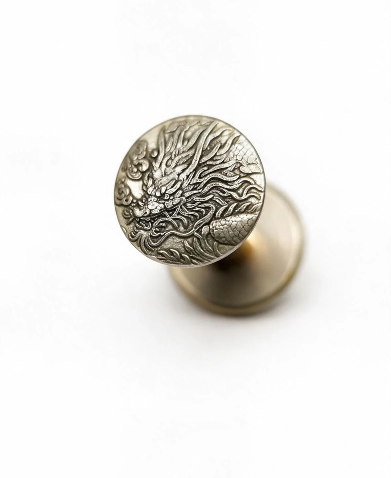 Japanese Type Dragon Round Menuki for wakziashi and tanto Y173 Japanese Type Dragon Round Menuki for wakziashi and tanto Y173