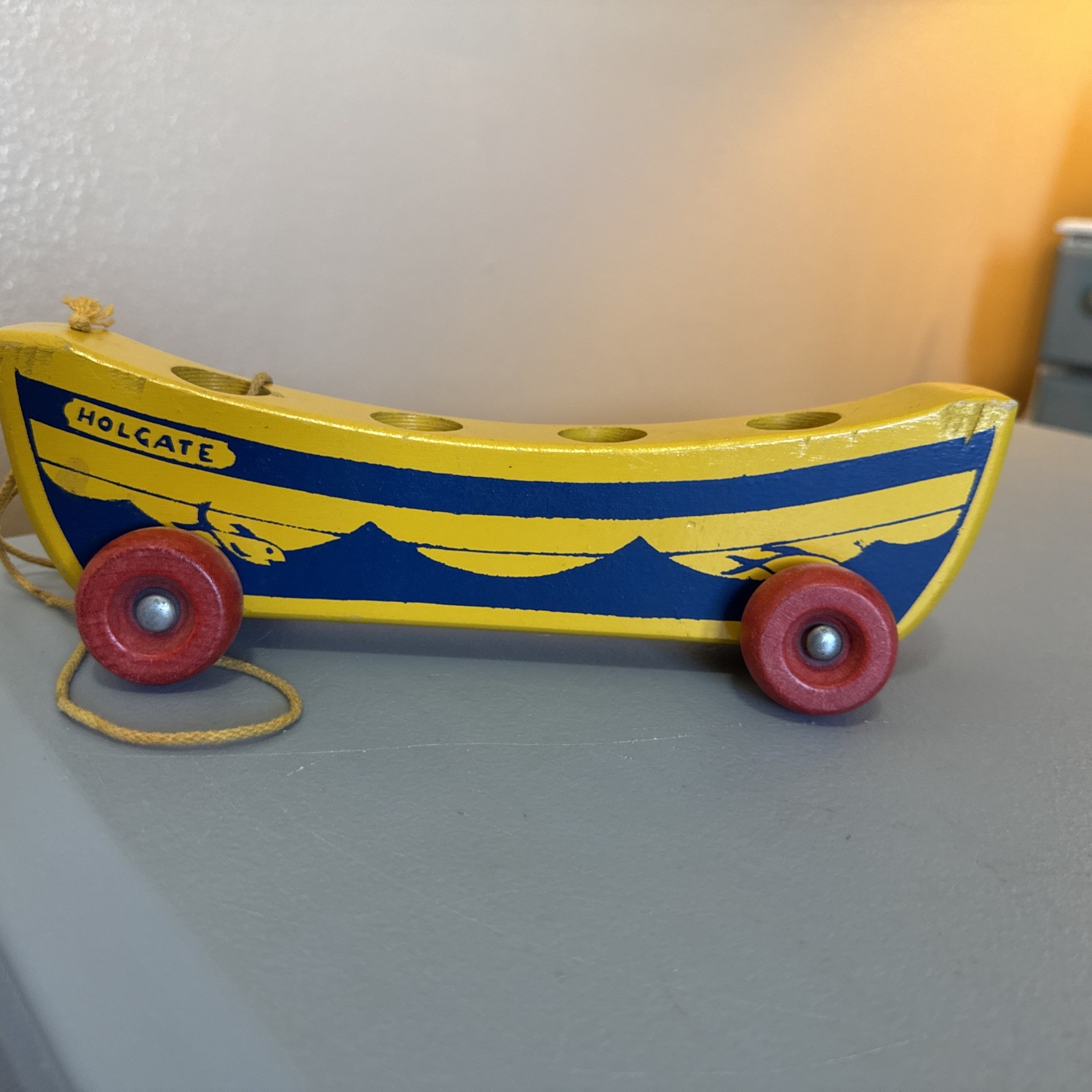 RARE Vintage 1948 Holgate Sailor Boy NO PEGS INCLUDED. Wood Pull Toy #130 RARE Vintage 1948 Holgate Sailor Boy NO PEGS INCLUDED. Wood Pull Toy #130