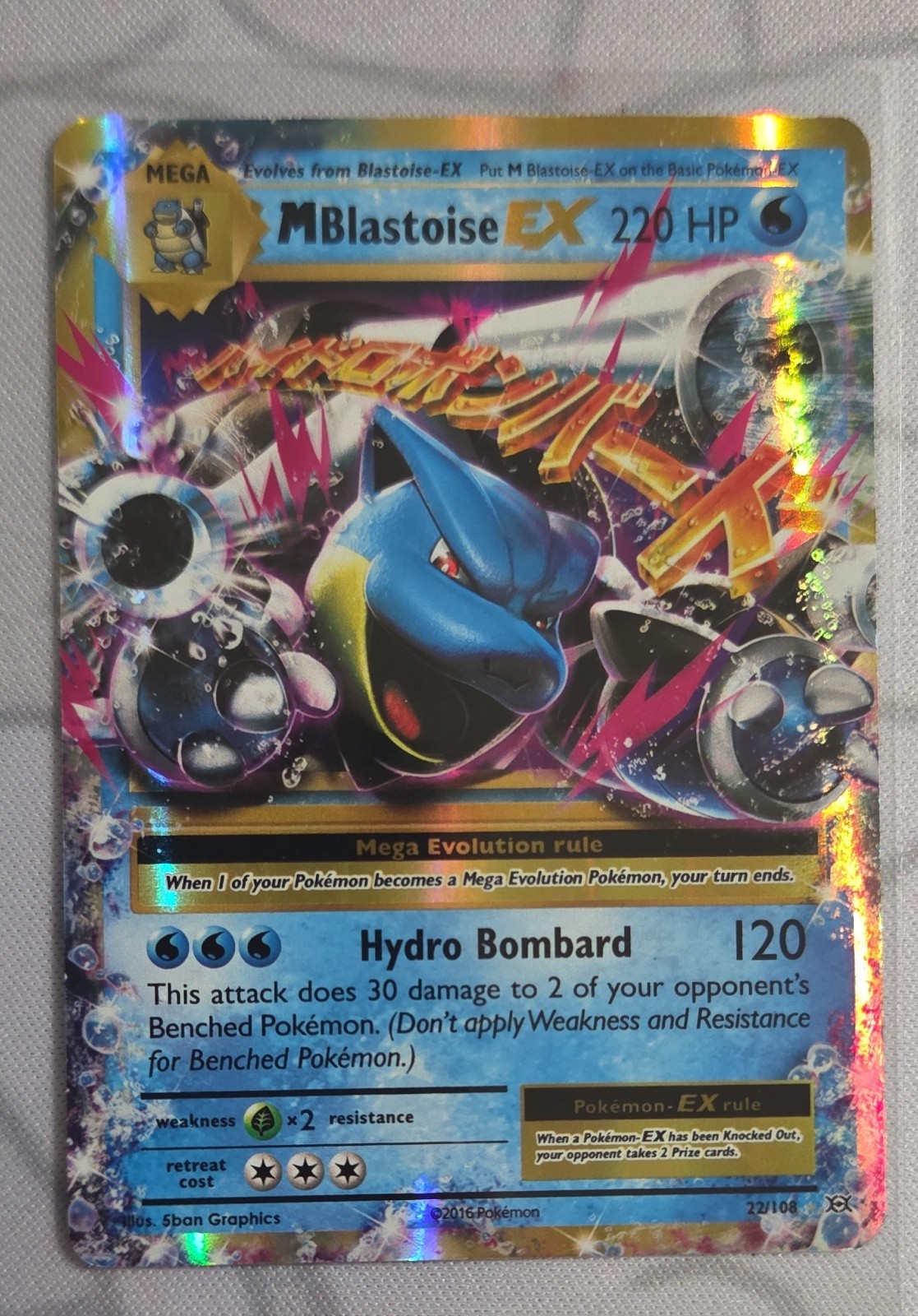 M Blastoise EX 22/108 Evolutions Holo - Mint ✅ 