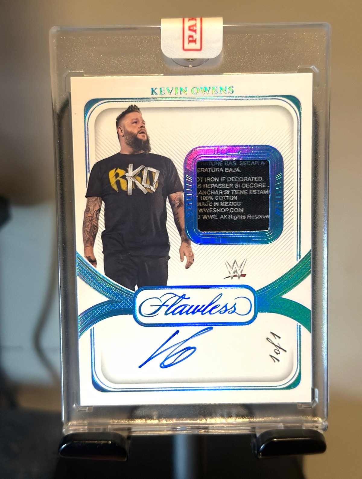 2024 Panini Flawless WWE Kevin Owens Signature Prime Materials Platinum 1/1