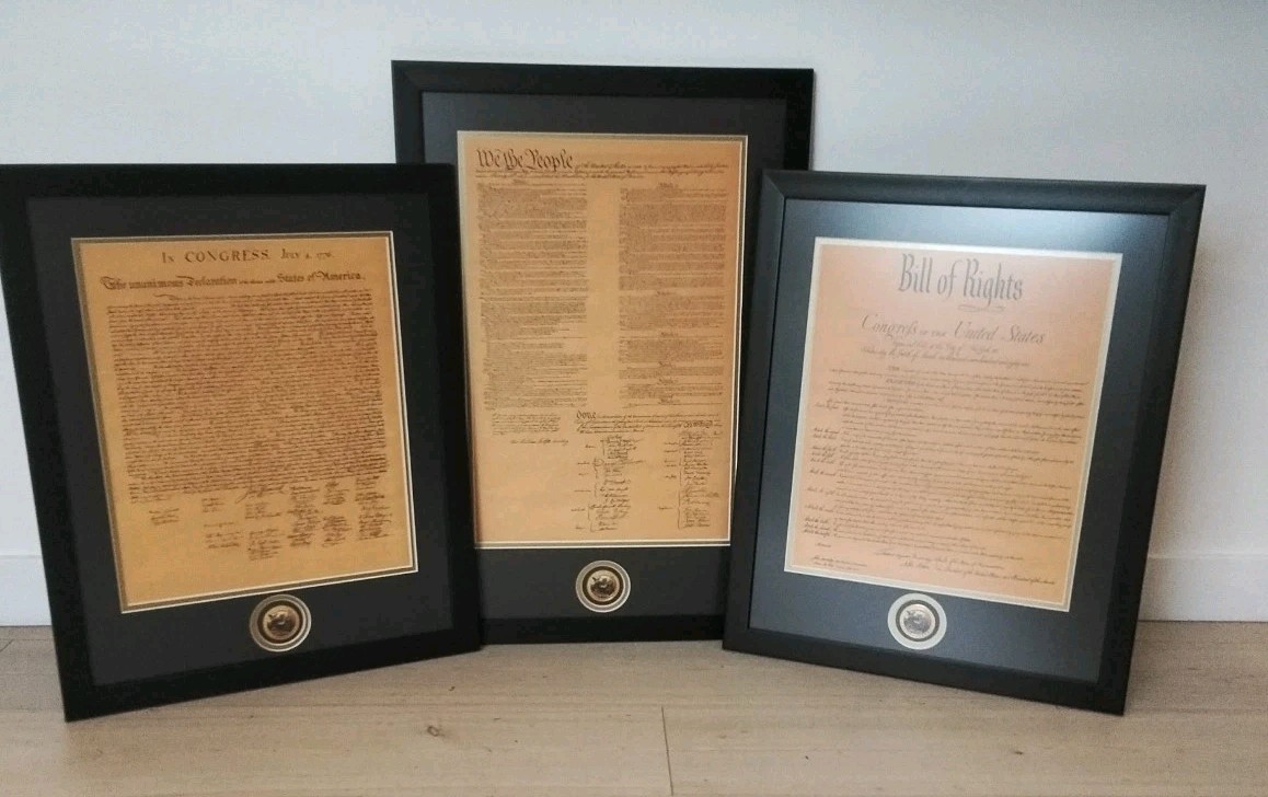 FRAMED THE BILL OF RIGHTS, DECLARATION OF INDEPENDENCE & CONSTITUTION OF U.S. FRAMED THE BILL OF RIGHTS, DECLARATION OF INDEPENDENCE & CONSTITUTION OF U.S.