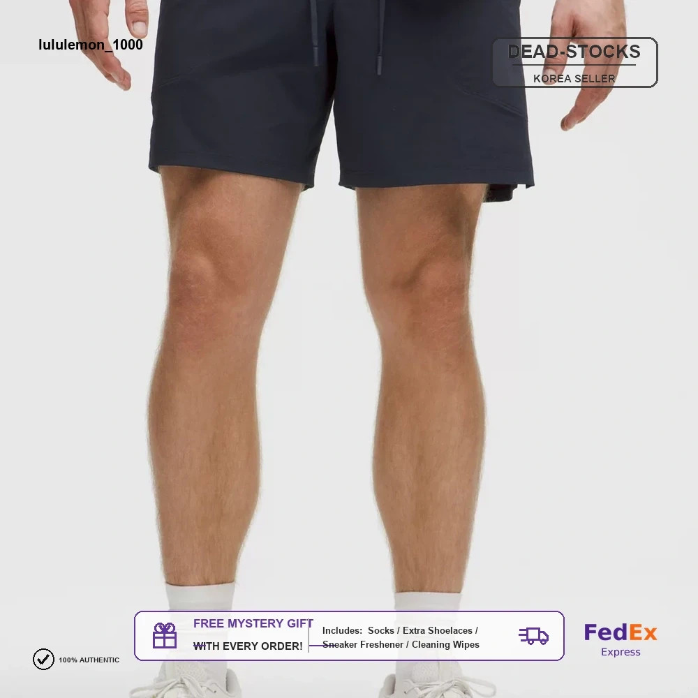 Lululemon Men License to Train Linerless Short Navy LM7BM5S-031382 Expeditedship