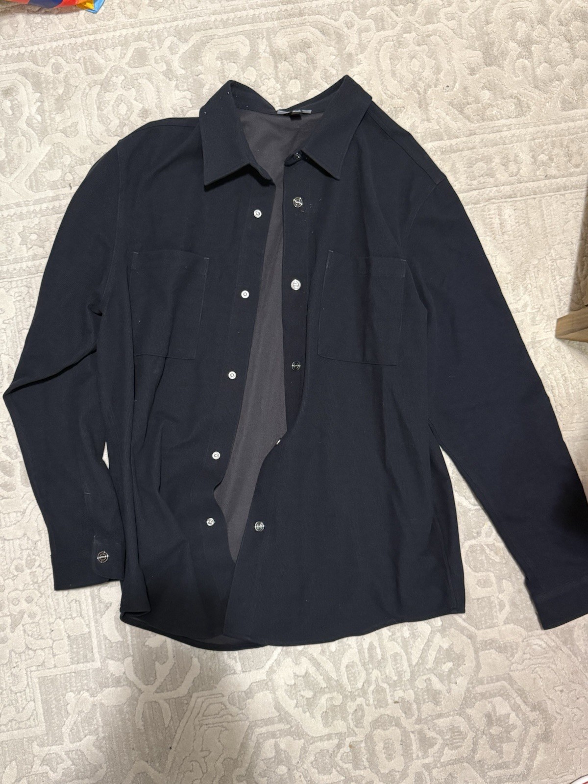 REISS Men’s Black Button-Front Shirt Size Large Long Sleeve REISS Men’s Black Button-Front Shirt Size Large Long Sleeve