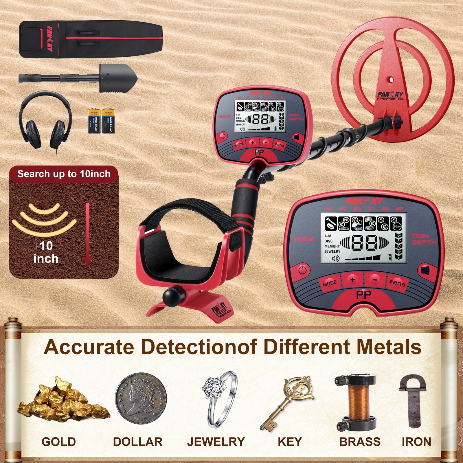 PANCKY Metal Detectors for Adults Waterproof - PK0075-Used