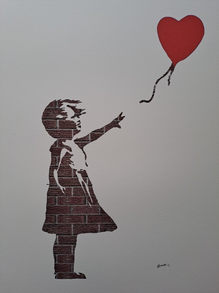 Banksy Signed - Girl with a Red Heart Balloon - Certificate