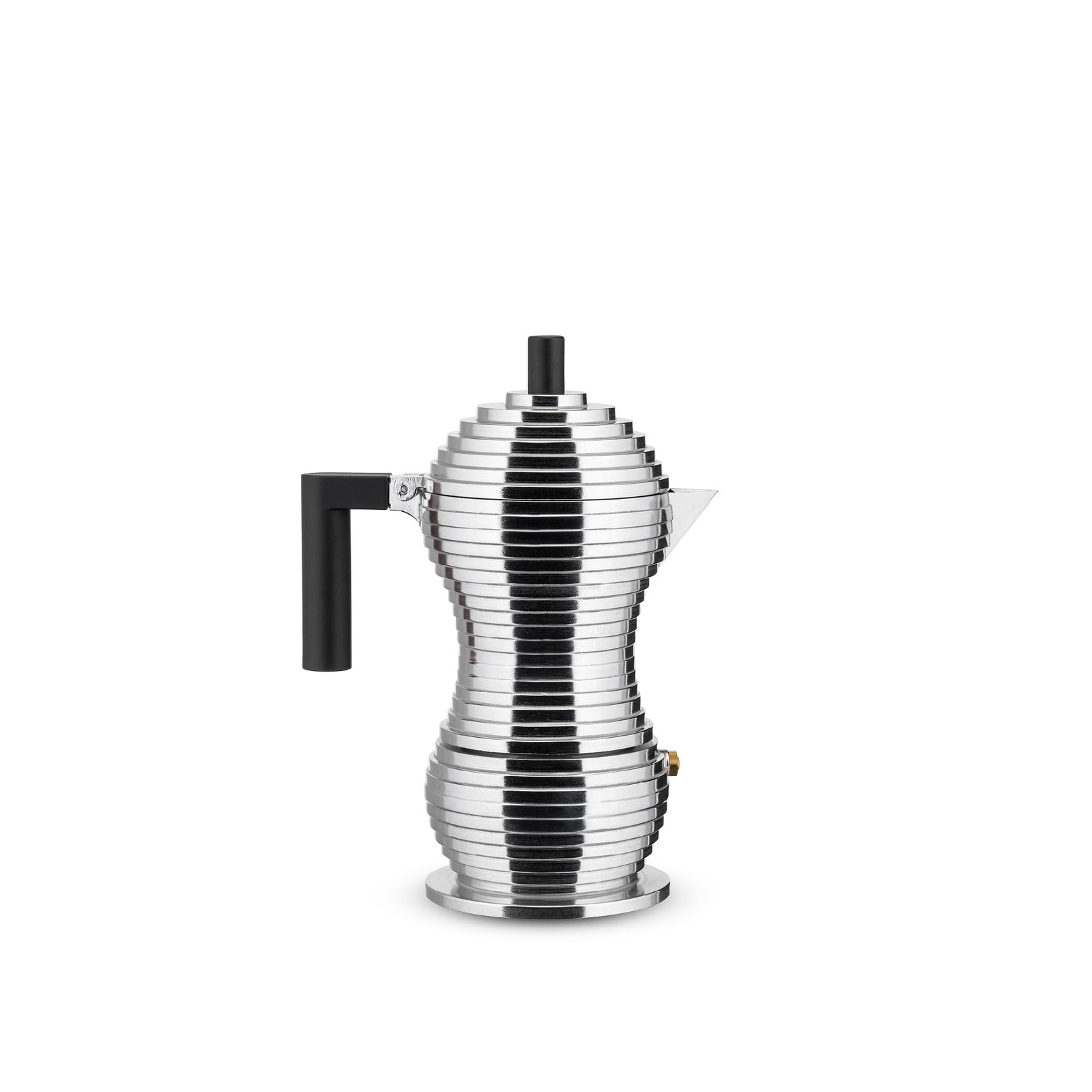 Alessi Pulcina Stovetop Espresso Maker 3 Cup Moka Pot Black Anti Drip Italian Alessi Pulcina Stovetop Espresso Maker 3 Cup Moka Pot Black Anti Drip Italian