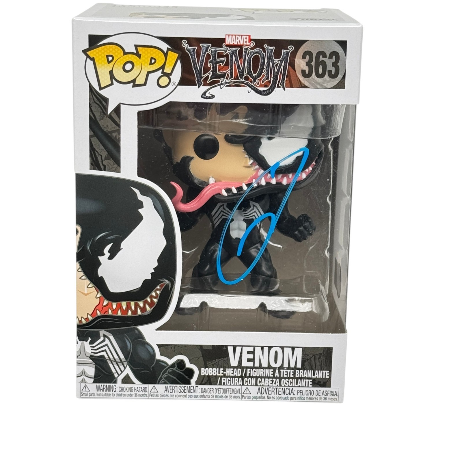 Tom Hardy Signed Venom Funko Pop 363 Eddie Brock Marvel Beckett Authentic BAS