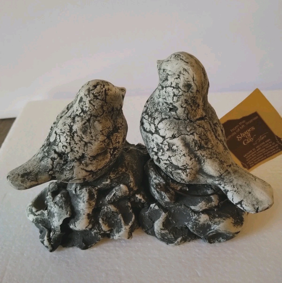 Shapes Of Clay By Stan 2 Song Bird Sculpture Handcrafted On Stone Like Base Shapes Of Clay By Stan 2 Song Bird Sculpture Handcrafted On Stone Like Base