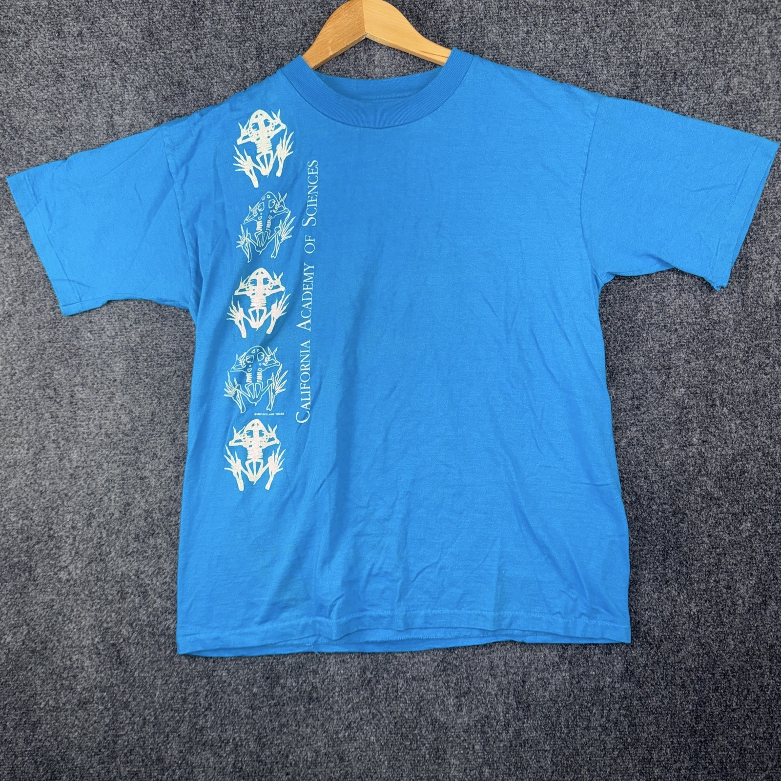 Vintage 1987 California Academy of Sciences Frog Skeleton T Shirt XL Oneita USA