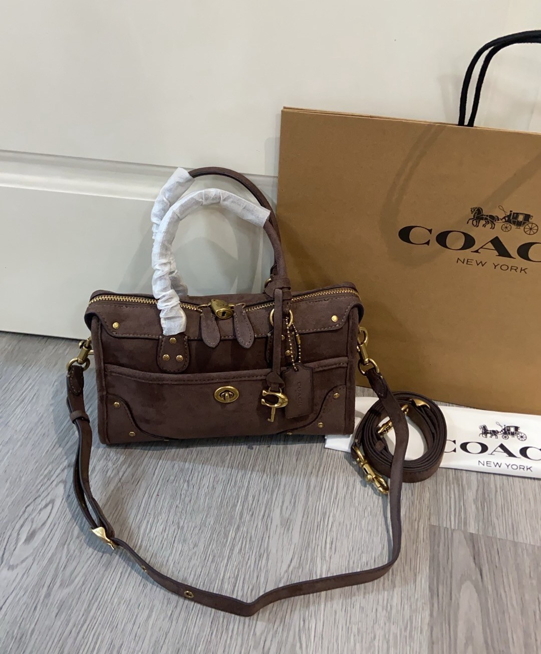 RHYDER SATCHEL BAG 24 CFN70 Dark Chocolate RHYDER SATCHEL BAG 24 CFN70 Dark Chocolate
