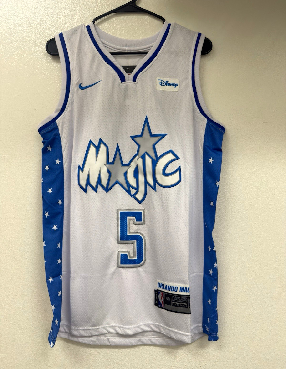 Nike Orlando Magic Paolo Banchero #5 NBA Jersey White/Blue Size 44 NEW Nike Orlando Magic Paolo Banchero #5 NBA Jersey White/Blue Size 44 NEW