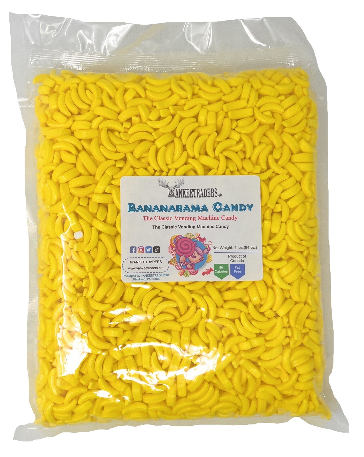 Bananarama, Banana Candy 4 lbs., Bulk Vending, ~ YANKEETRADERS® ~ Bananarama, Banana Candy 4 lbs., Bulk Vending, ~ YANKEETRADERS® ~