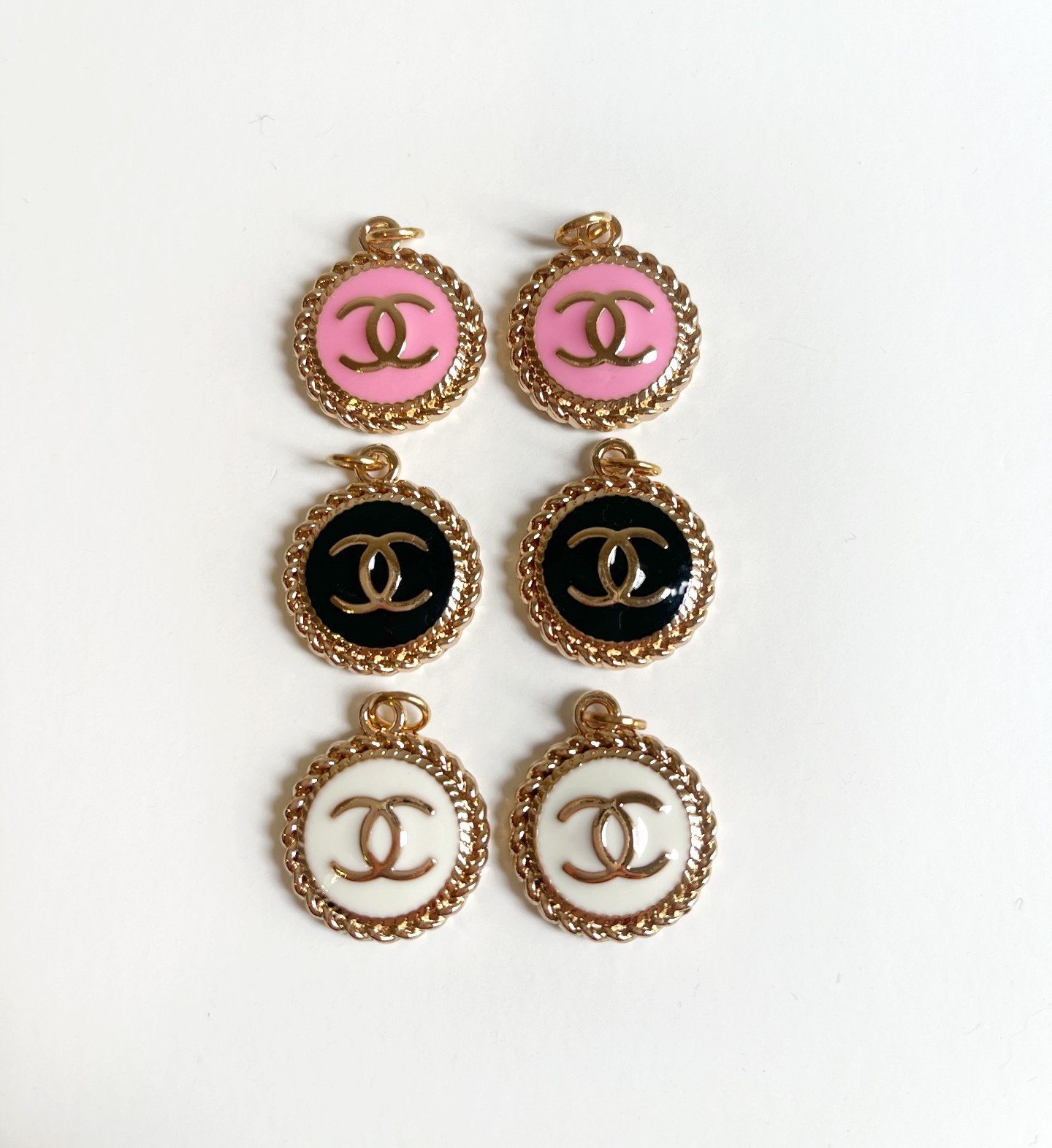 Lot of 6 Designer Gold Metal Zipper Pull Charm STAMPED Lot of 6 Designer Gold Metal Zipper Pull Charm STAMPED