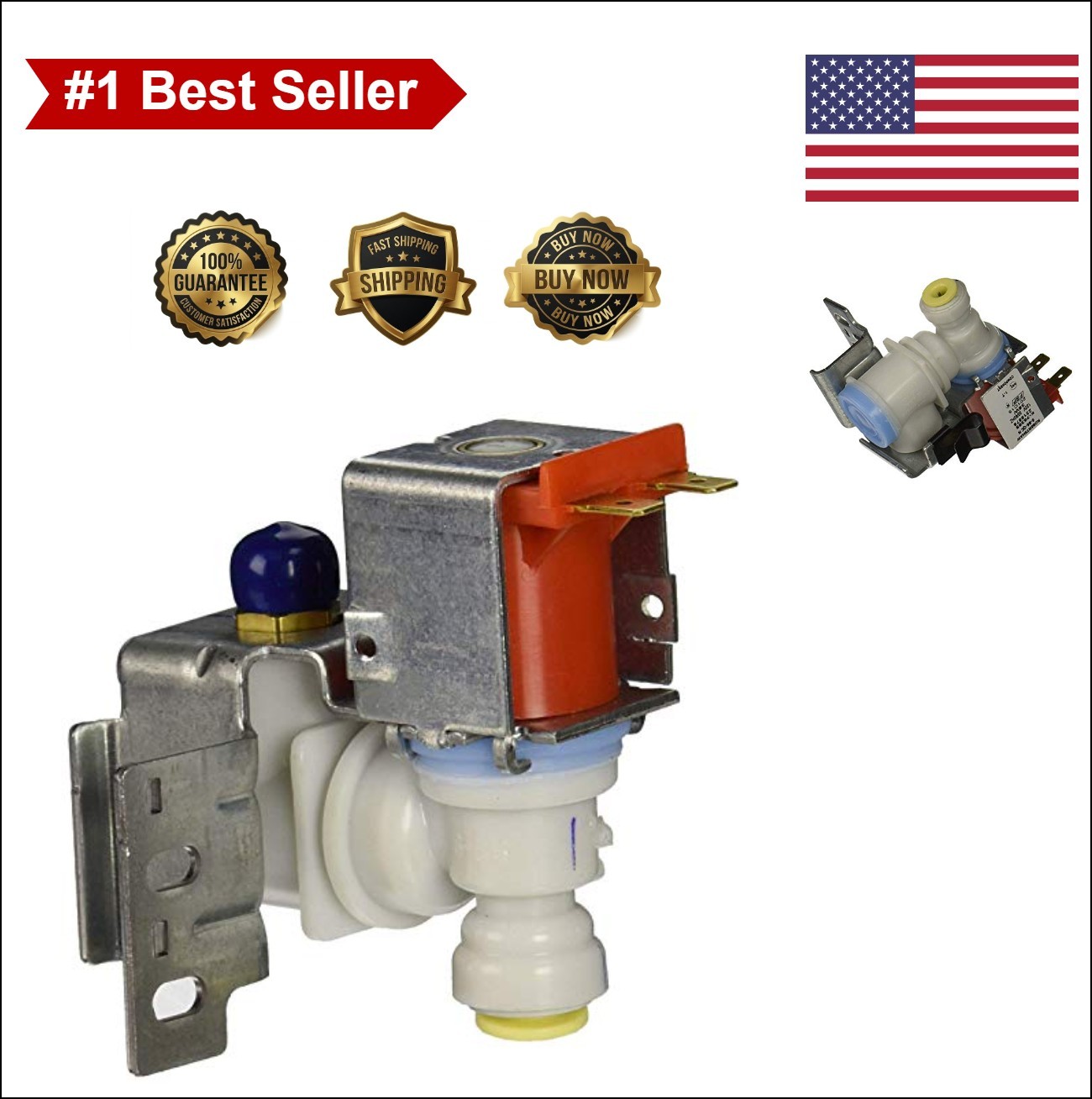 Invensys Universal Refrigerator Ice Maker Water Valve 2315576, S-86-QC N